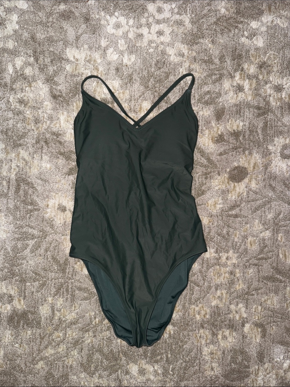 Women’s Green Strappy One-Piece Swimsuit